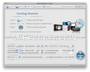 WinX DVD Ripper for Mac Interface